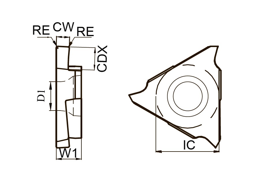 GB3125L-010-GA4230 Пластина для отрезки и обработки канавок GESAC
