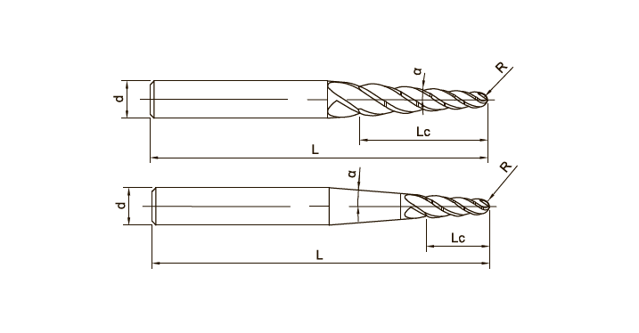 STB200-CT-B6-4-12-34-d16 Фреза коническая твердосплавная GESAC