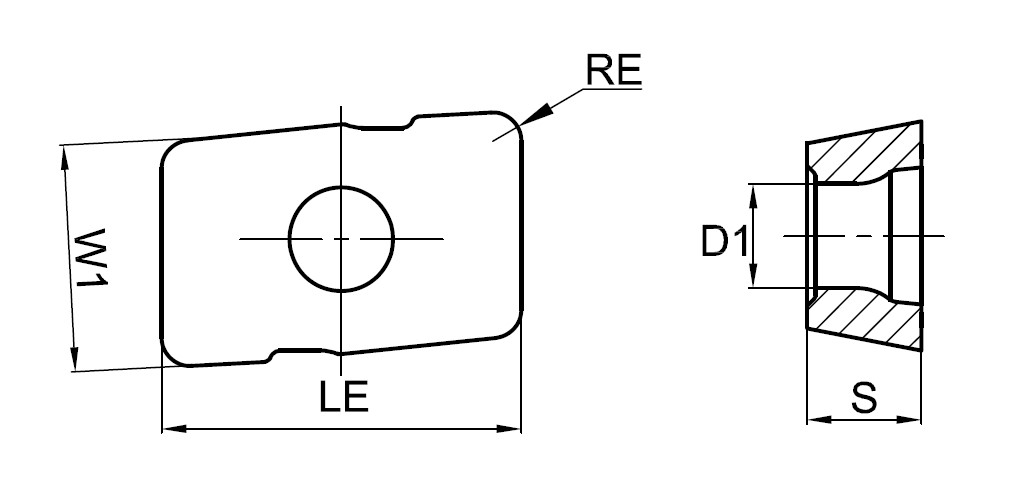 APEW100308-GH-GH4115 Пластина фрезерная GESAC