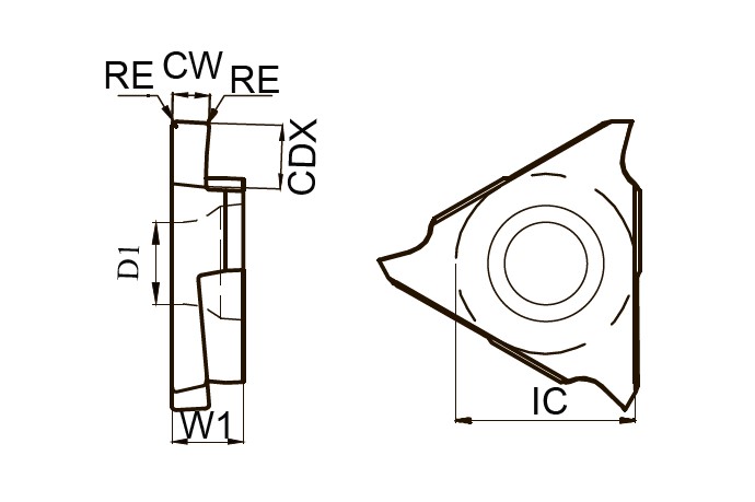 GB4175L-020-GA4230 Пластина для отрезки и обработки канавок GESAC