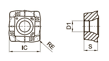 QPMG09T308-P-DP-GP1135D Пластина для сверла GESAC