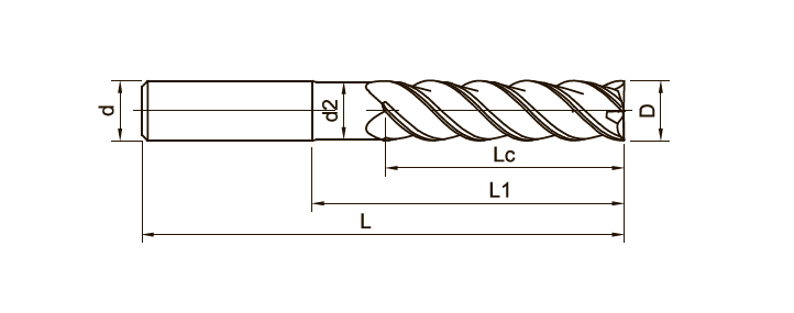 SA300-SF-SN4-16082 Фреза концевая твердосплавная GESAC