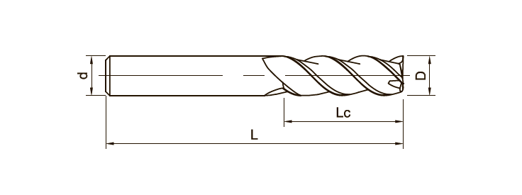 SA160-SL3-10050 Фреза концевая твердосплавная GESAC