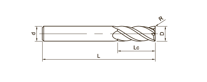 SN300-SH4-10025 Фреза концевая твердосплавная GESAC