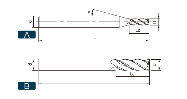 QS-SH4-06020-100 Фреза концевая твердосплавная XIDO