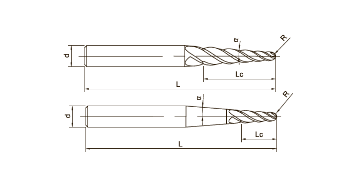 STB200-CS-B4-4-8-32-d12 Фреза коническая твердосплавная GESAC