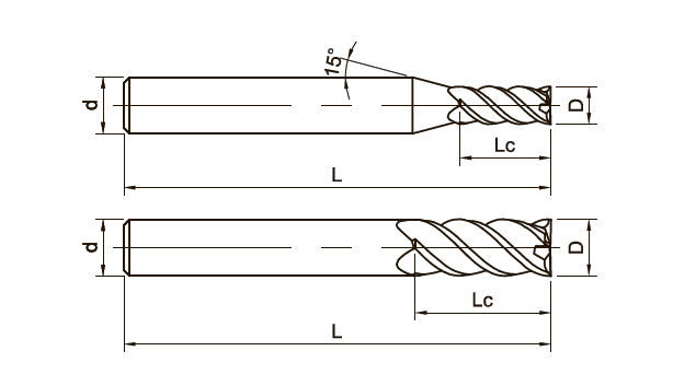SH360-S4A-1-3-K-6 Фреза концевая твердосплавная GESAC